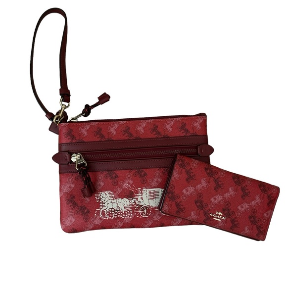 COACH wristlet with matching wallet set - Picture 1 of 4